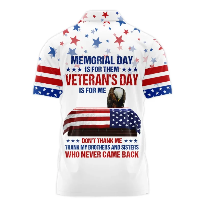 Veteran Memorial Day Remember Honor Respect U.S. Air Force Veterans All Over Prints Zipper Polo Shirt