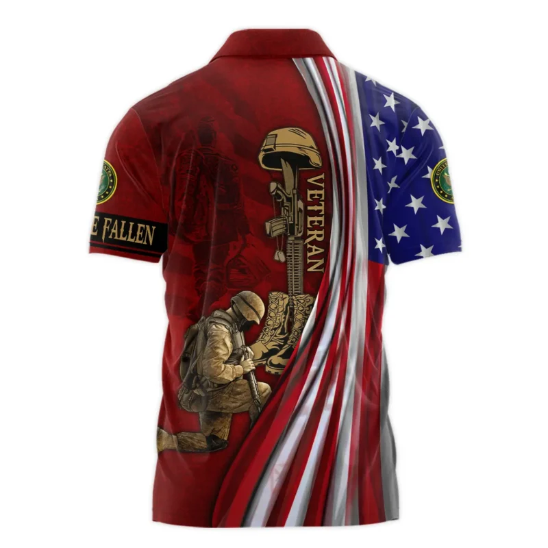 Veteran Us Flag Honor The Fallen U.S. Army Veterans All Over Prints Polo Shirt