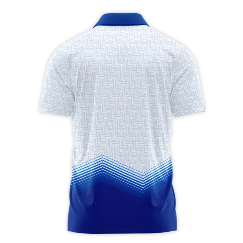 124th U.S. Open Pinehurst Blue Gradient Pattern White  Callaway Polo Shirt Style Classic