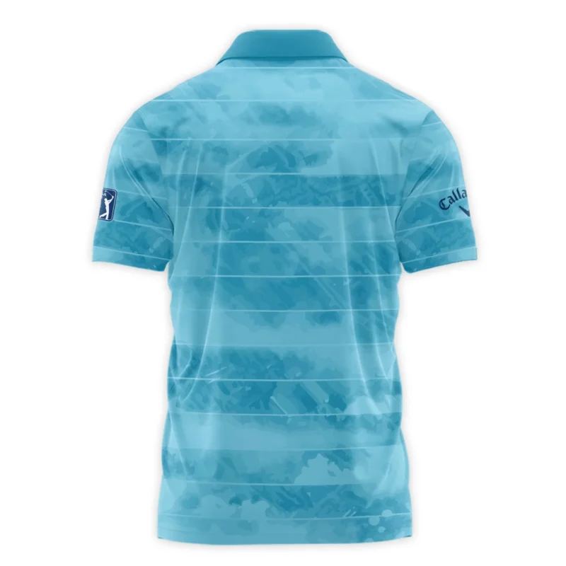 Callaway 124th U.S. Open Pinehurst Blue Abstract Background Line Polo Shirt Style Classic