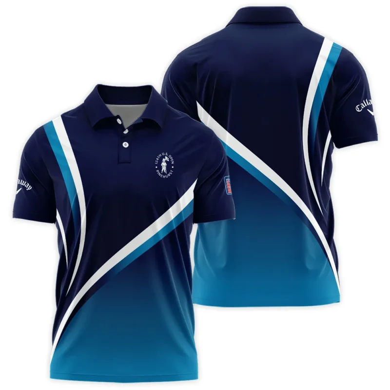 Callaway 124th U.S. Open Pinehurst Dark Blue Gradient Abstract White Background  Polo Shirt Style Classic