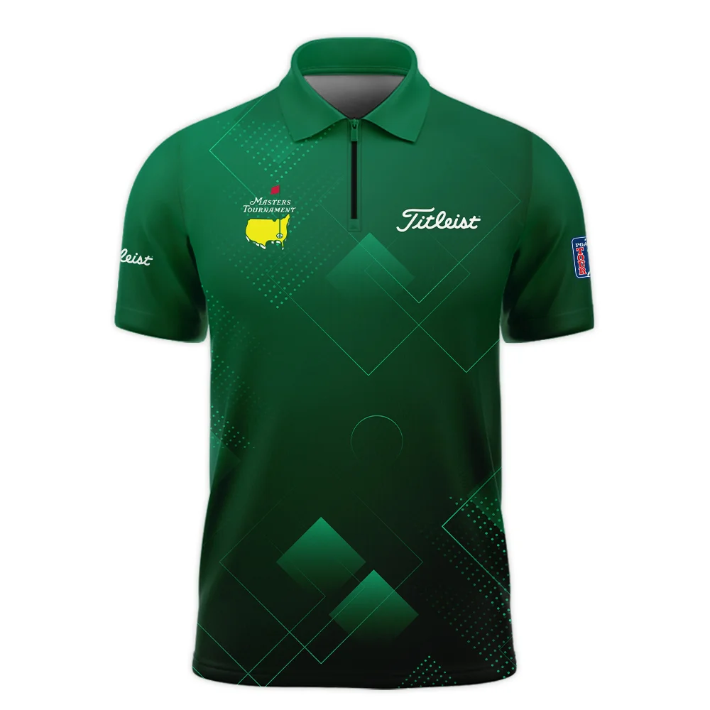 Masters Tournament Titleist Quarter-Zip Jacket Golf Sports Green Abstract Geometric Quarter-Zip Jacket
