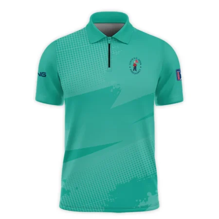 Golf Sport Pattern Green Mix Color 124th U.S. Open Pinehurst Titleist Quarter-Zip Polo Shirt