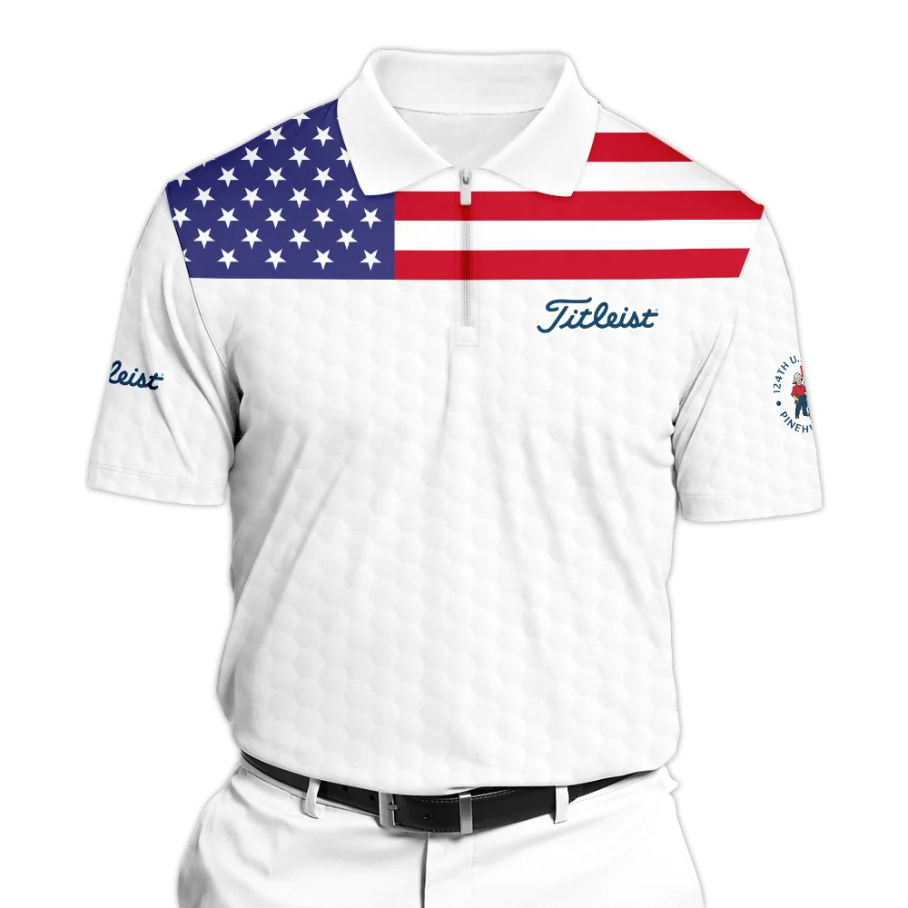 Titleist 124th U.S. Open Pinehurst Hoodie Shirt USA Flag Golf Pattern All Over Print Hoodie Shirt