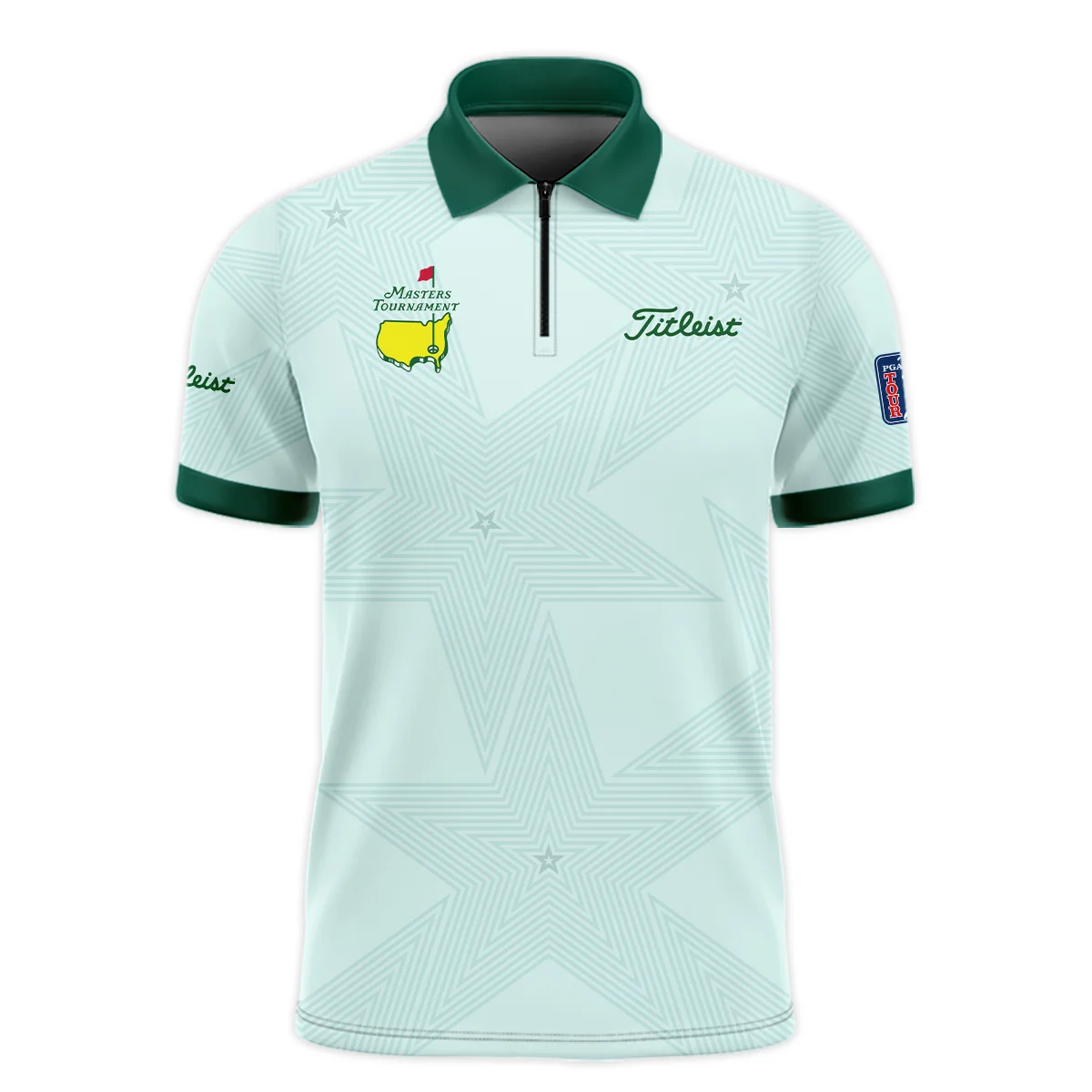 Golf Love Star Light Green Mix Masters Tournament Titlest Long Polo Shirt Style Classic