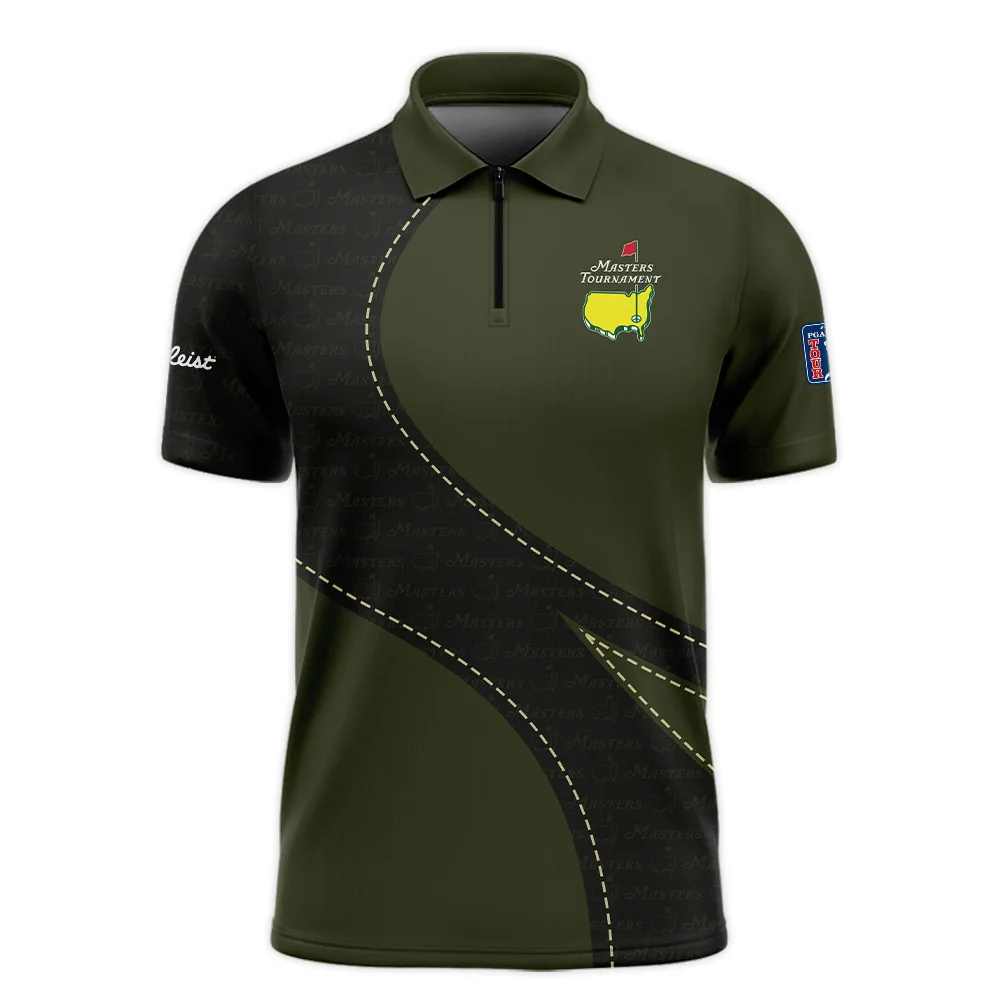 Pattern Military Green Masters Tournament Titleist Long Polo Shirt Style Classic Long Polo Shirt For Men