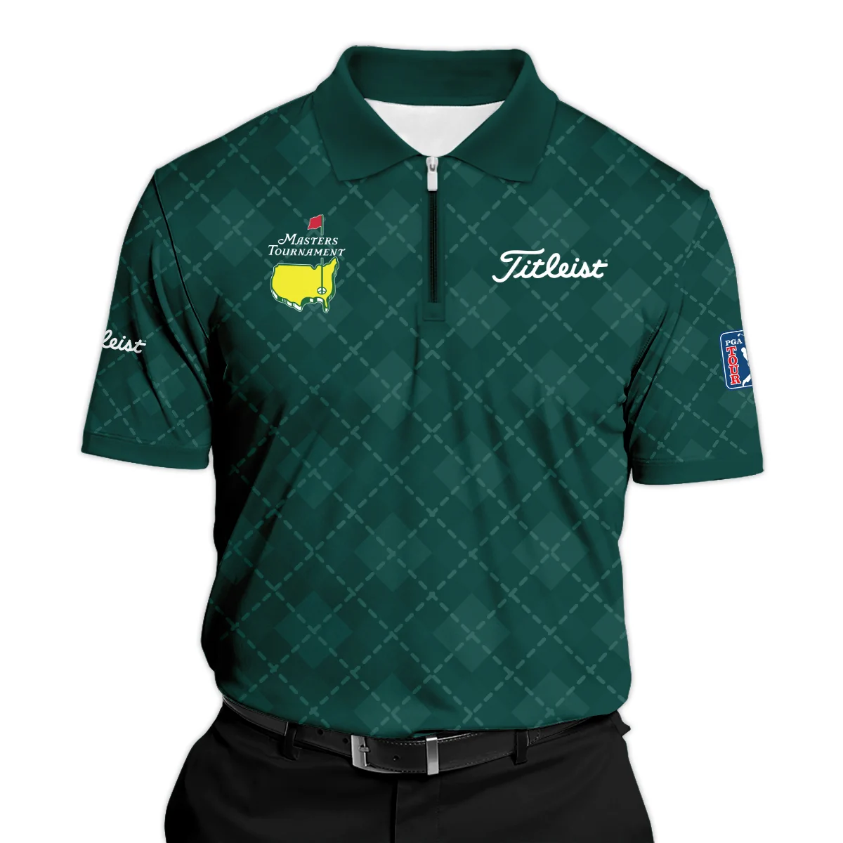 Golf Geometric Pattern Green Masters Tournament Titleist Zipper Hoodie Shirt Style Classic Zipper Hoodie Shirt