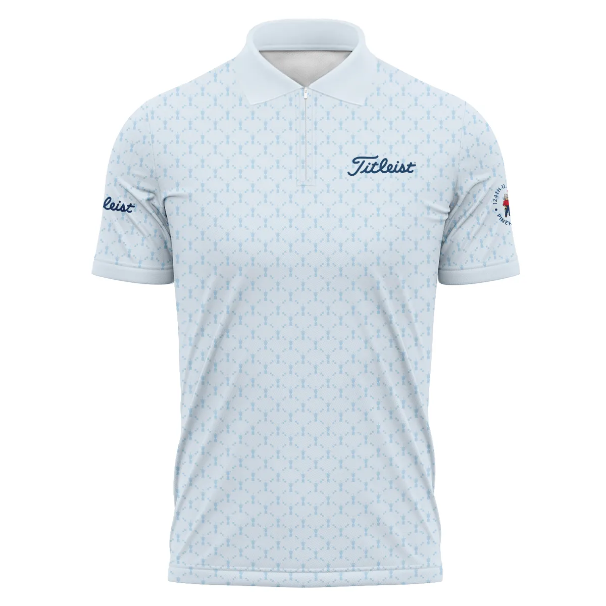 Golf Sport Pattern Blue Sport Uniform 124th U.S. Open Pinehurst Titleist Zipper Hoodie Shirt Style Classic