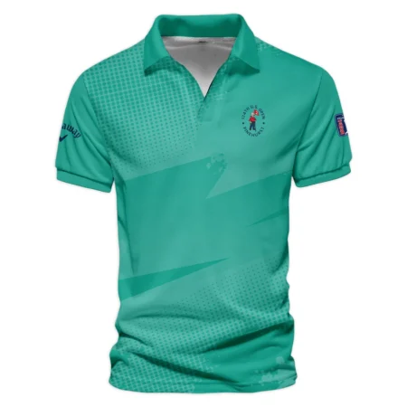 Golf Sport Pattern Green Mix Color 124th U.S. Open Pinehurst Callaway Vneck Polo Shirt Style Classic