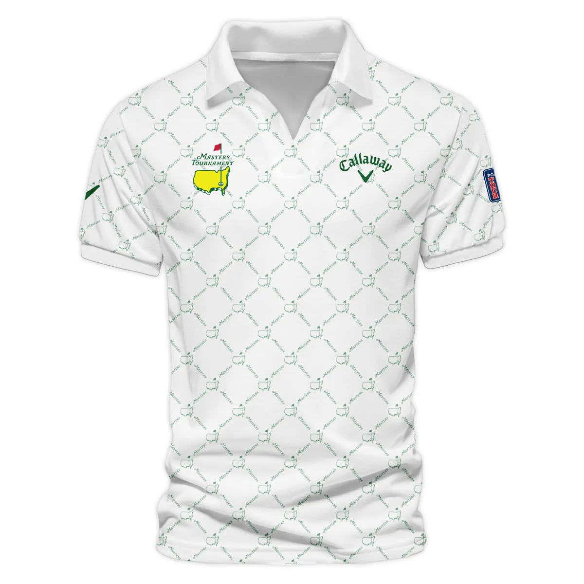 Golf Sport Pattern Color White Mix Masters Tournament Callaway Vneck Polo Shirt Style Classic