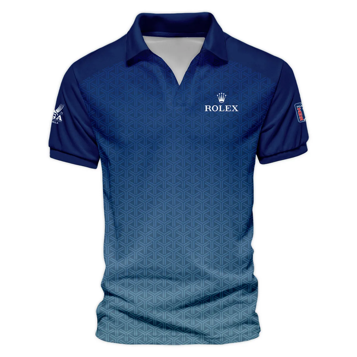 Golf Sport Pattern Blue Sport Uniform 2024 PGA Championship Valhalla Rolex Polo Shirt Style Classic