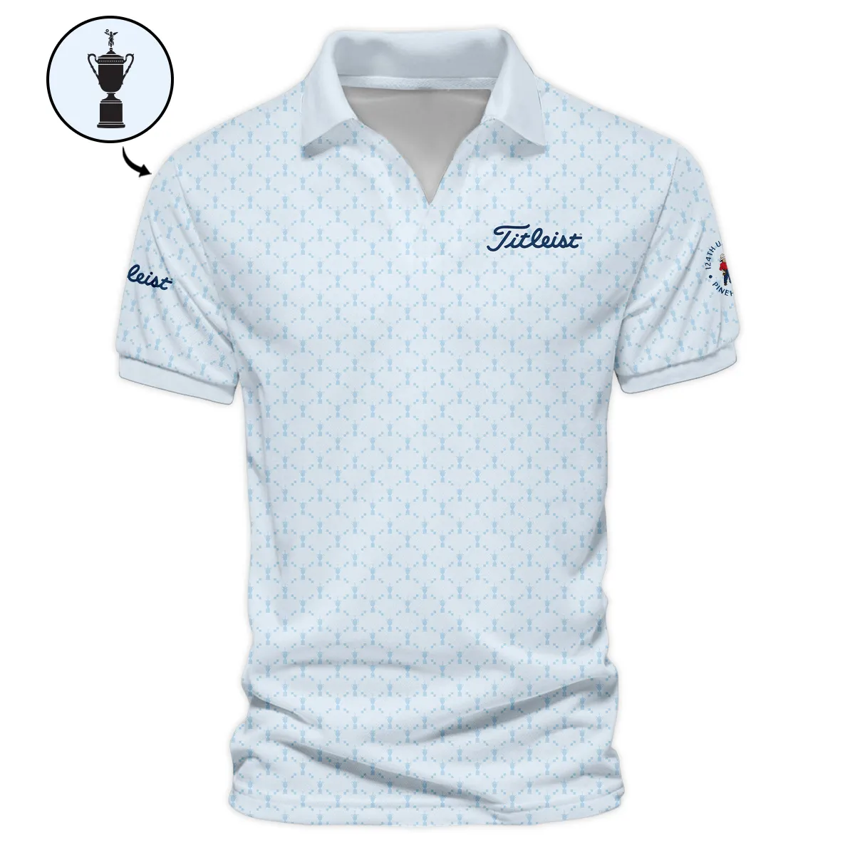 Golf Sport Pattern Blue Sport Uniform 124th U.S. Open Pinehurst Titleist Hoodie Shirt Style Classic