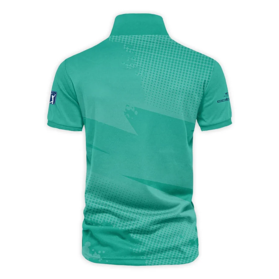 Golf Sport Pattern Green Mix Color 124th U.S. Open Pinehurst Cobra Golf Vneck Polo Shirt Style Classic