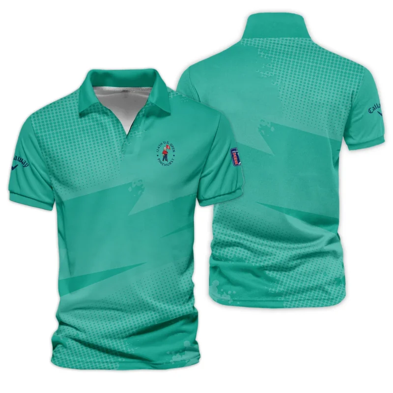 Golf Sport Pattern Green Mix Color 124th U.S. Open Pinehurst Callaway Vneck Polo Shirt Style Classic