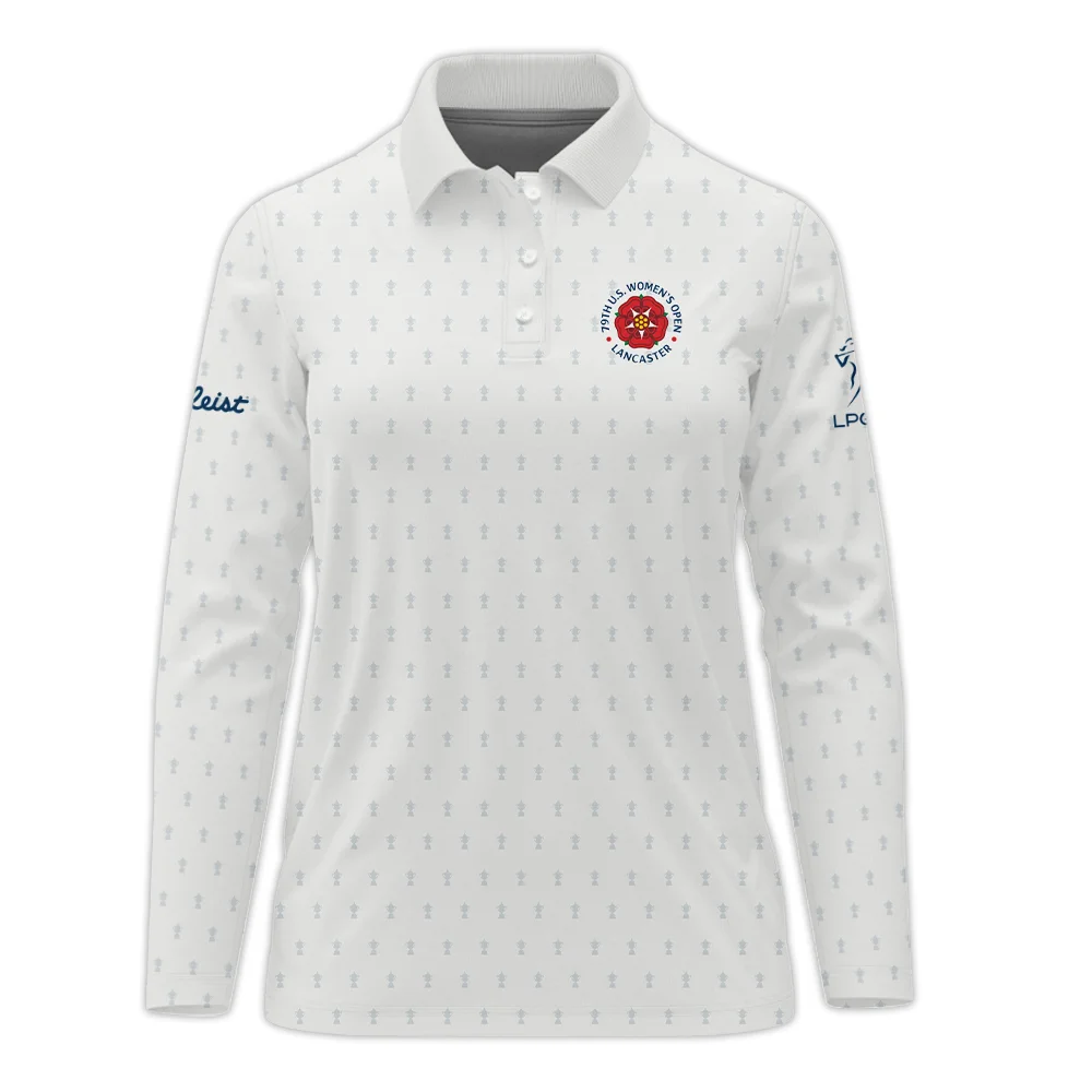 Golf Pattern Cup 79th U.S. Women’s Open Lancaster Titleist Sleeveless Polo Shirt Golf Sport White All Over Print Sleeveless Polo Shirt For Woman
