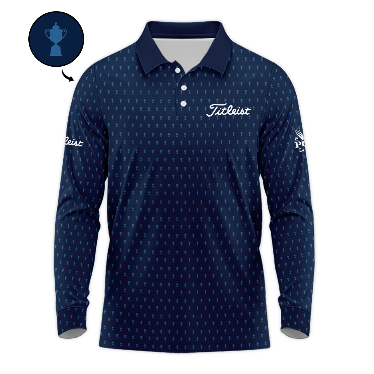 Titleist 2024 PGA Championship Golf Hoodie Shirt Dark Blue Gradient Pattern All Over Print Hoodie Shirt