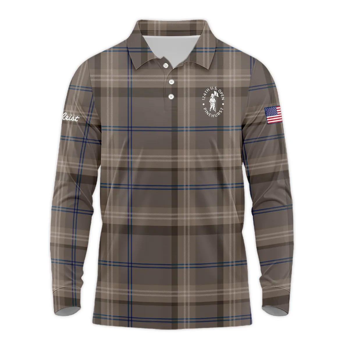 Golf Striped Polo Vintage Style 124th U.S. Open Pinehurst Titleist Polo Shirt Style Classic