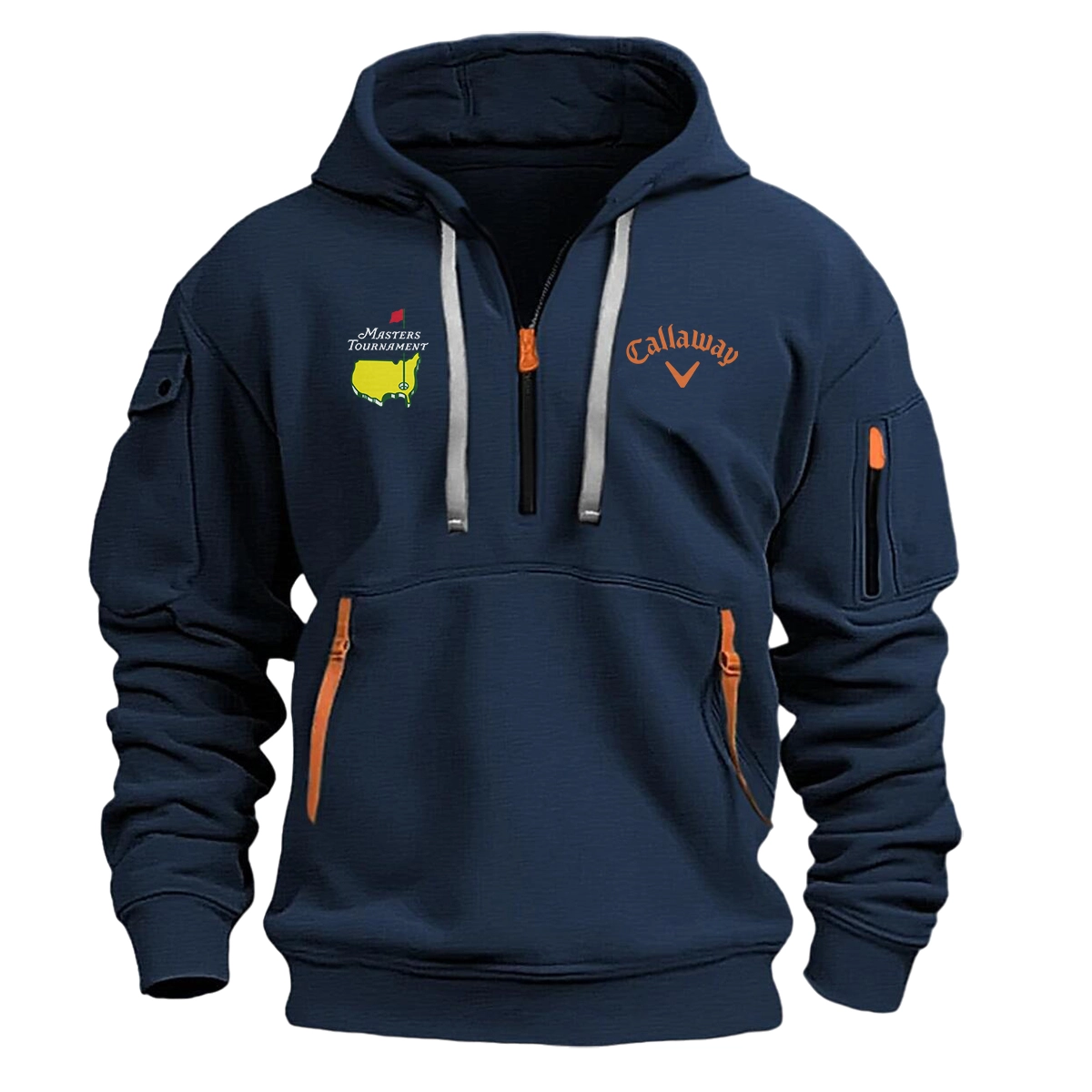 Navy Color Callaway Fashion Hoodie Half Zipper Masters Tournament Gift For Fans