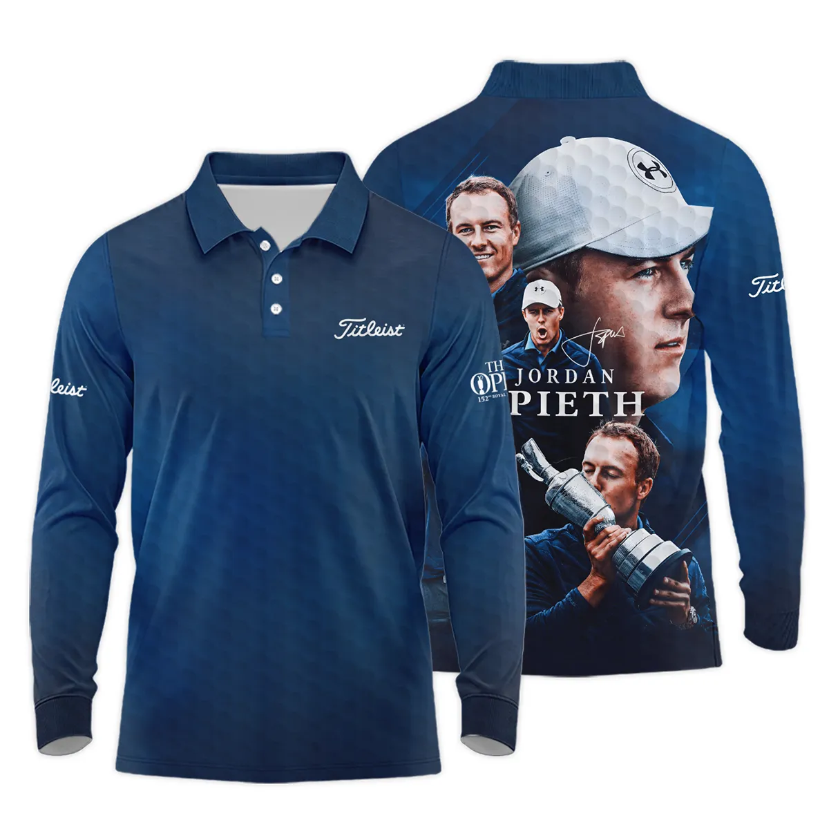 Golf Jordan Spieth Fans Loves 152nd The Open Championship Titleist Zipper Polo Shirt Style Classic