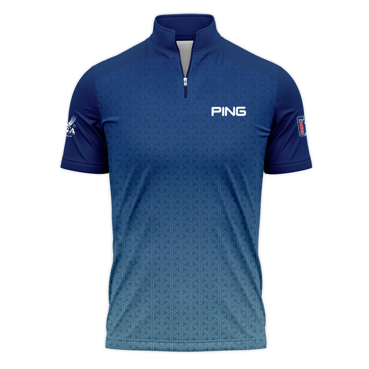 Golf Sport Pattern Blue Sport Uniform 2024 PGA Championship Valhalla Ping Polo Shirt Style Classic