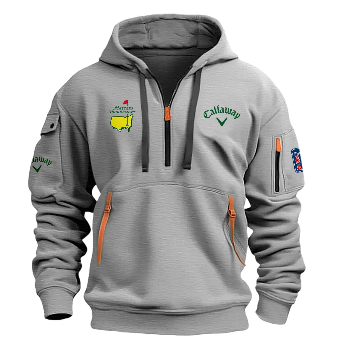 Gray Color Callaway Fashion Hoodie Half Zipper Masters Tournament Gift For Fans