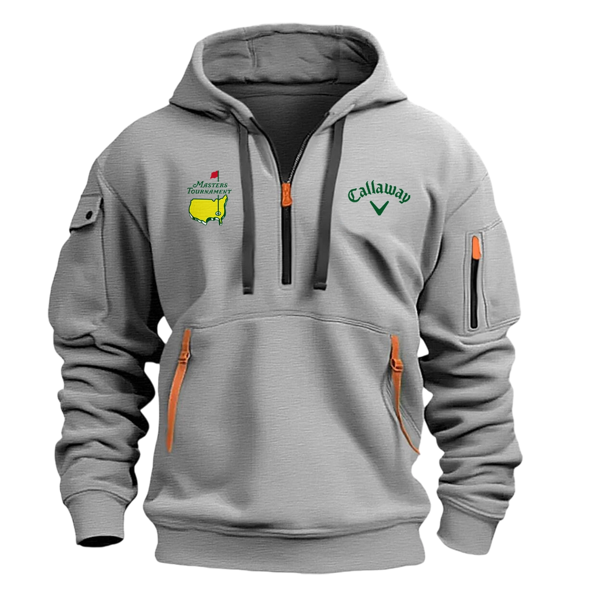 Gray Color Callaway Fashion Hoodie Half Zipper Masters Tournament Gift For Fans