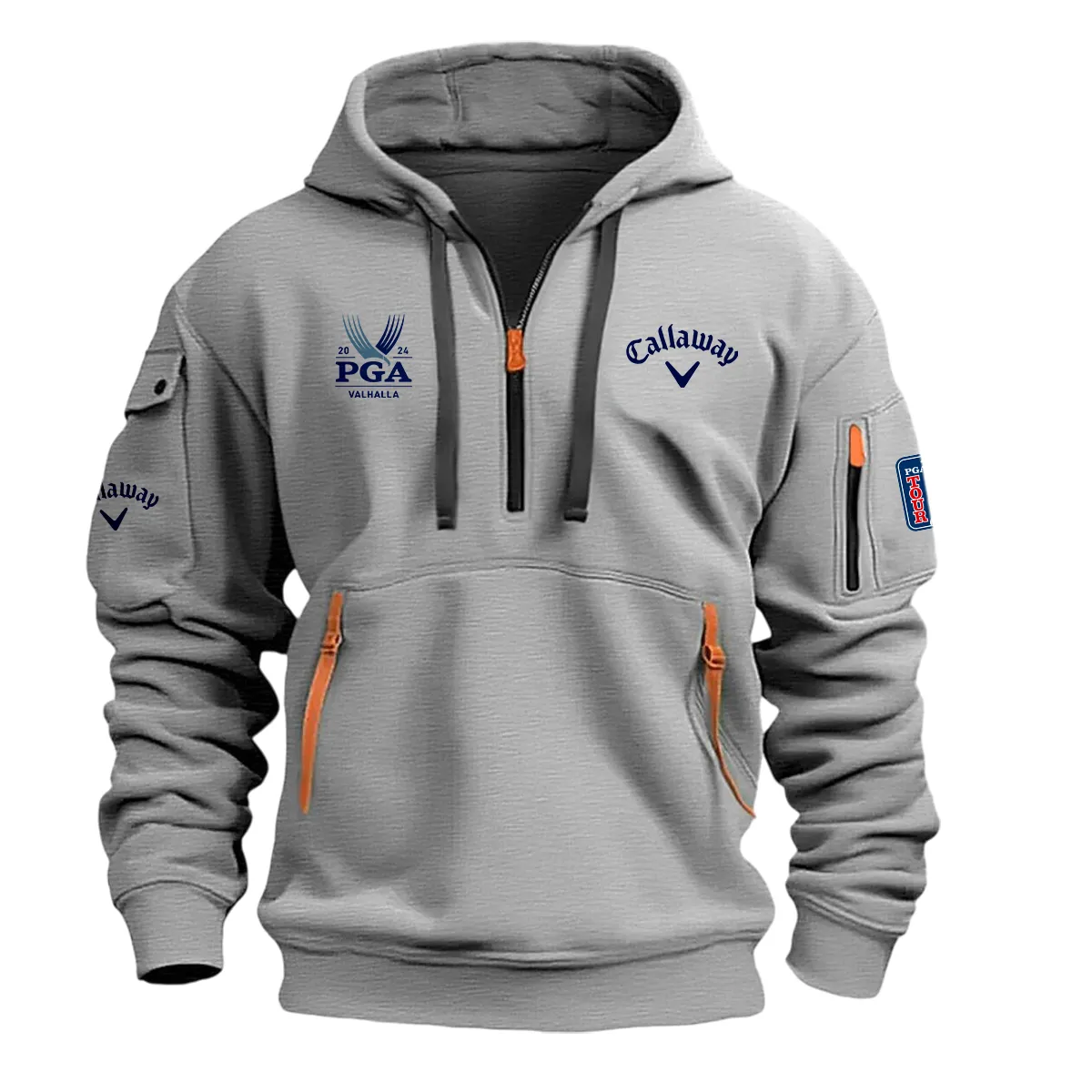 Gray Color Callaway Fashion Hoodie Half Zipper 2024 PGA Championship Valhalla Gift For Fans