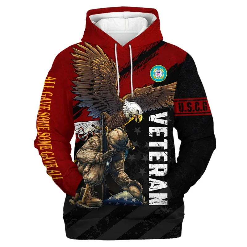 Veteran Eagle All Gave Some Some Gave All U.S. Coast Guard Veterans All Over Prints Hoodie Shirt