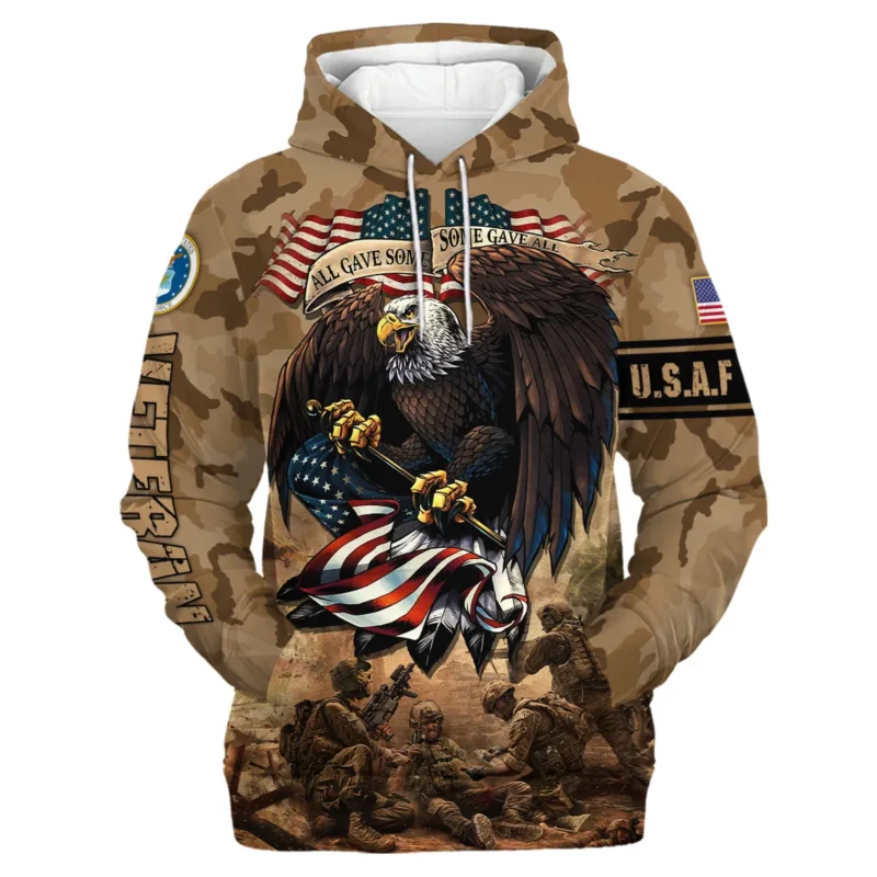 Veteran Camo Eagle All Gave Some Some Gave All U.S. Air Force Veterans All Over Prints Hoodie Shirt