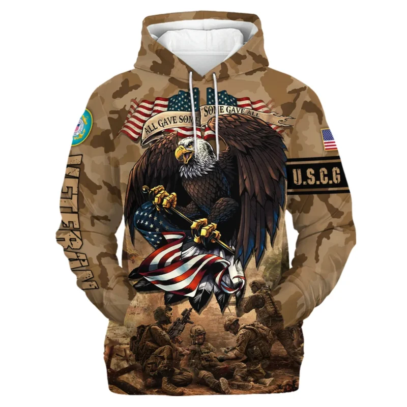 Veteran Camo Eagle All Gave Some Some Gave All U.S. Coast Guard Veterans All Over Prints Hoodie Shirt