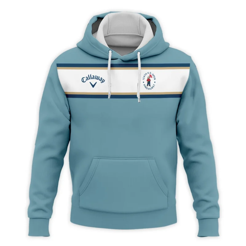 124th U.S. Open Pinehurst Golf Sport Mostly Desaturated Dark Blue Yellow Callaway Hoodie Shirt Style Classic