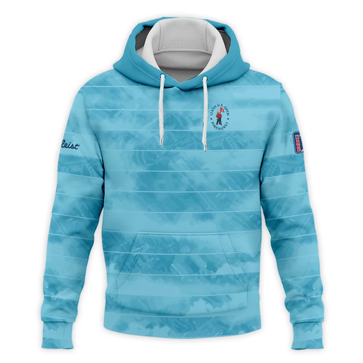 Titleist 124th U.S. Open Pinehurst Blue Abstract Background Line Hoodie Shirt Style Classic