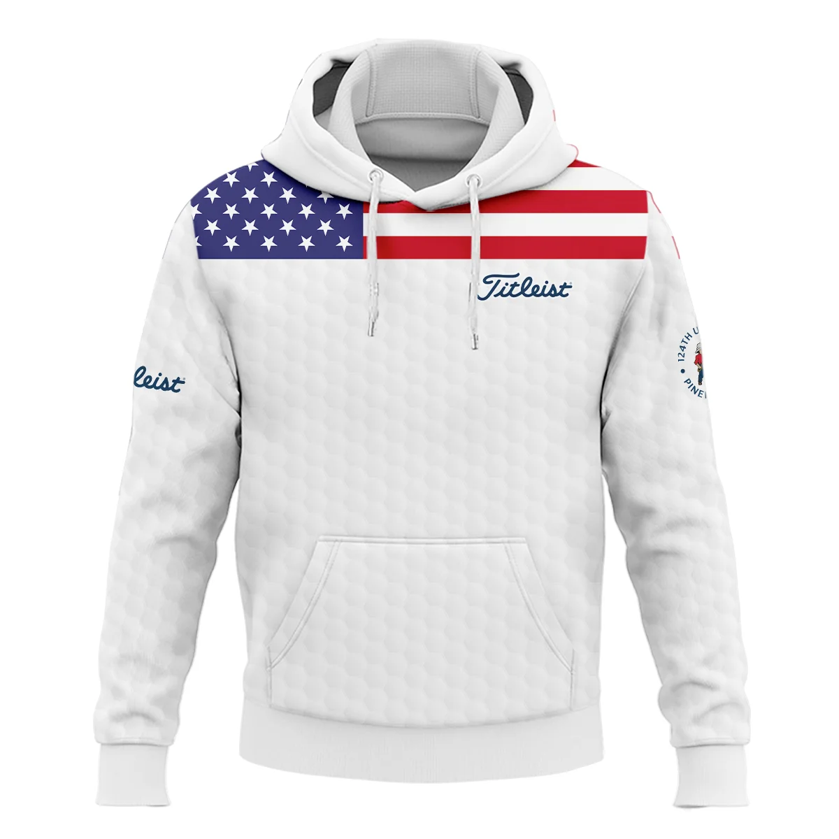 Titleist 124th U.S. Open Pinehurst Hoodie Shirt USA Flag Golf Pattern All Over Print Hoodie Shirt