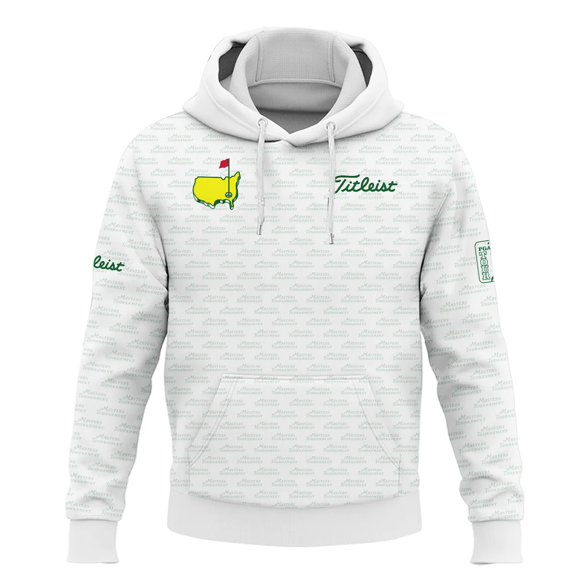 Masters Tournament Golf Titleist Hoodie Shirt Logo Text Pattern White Green Golf Sports All Over Print Hoodie Shirt