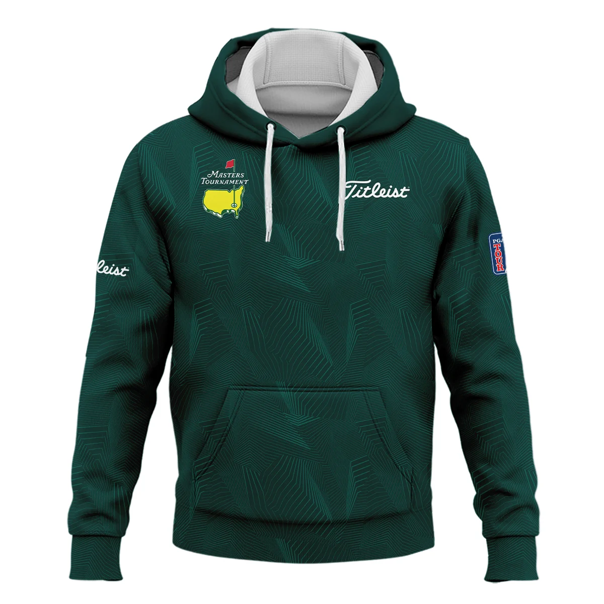 Abstract Pattern Lines Forest Green Masters Tournament Titleist Hoodie Shirt Style Classic Hoodie Shirt