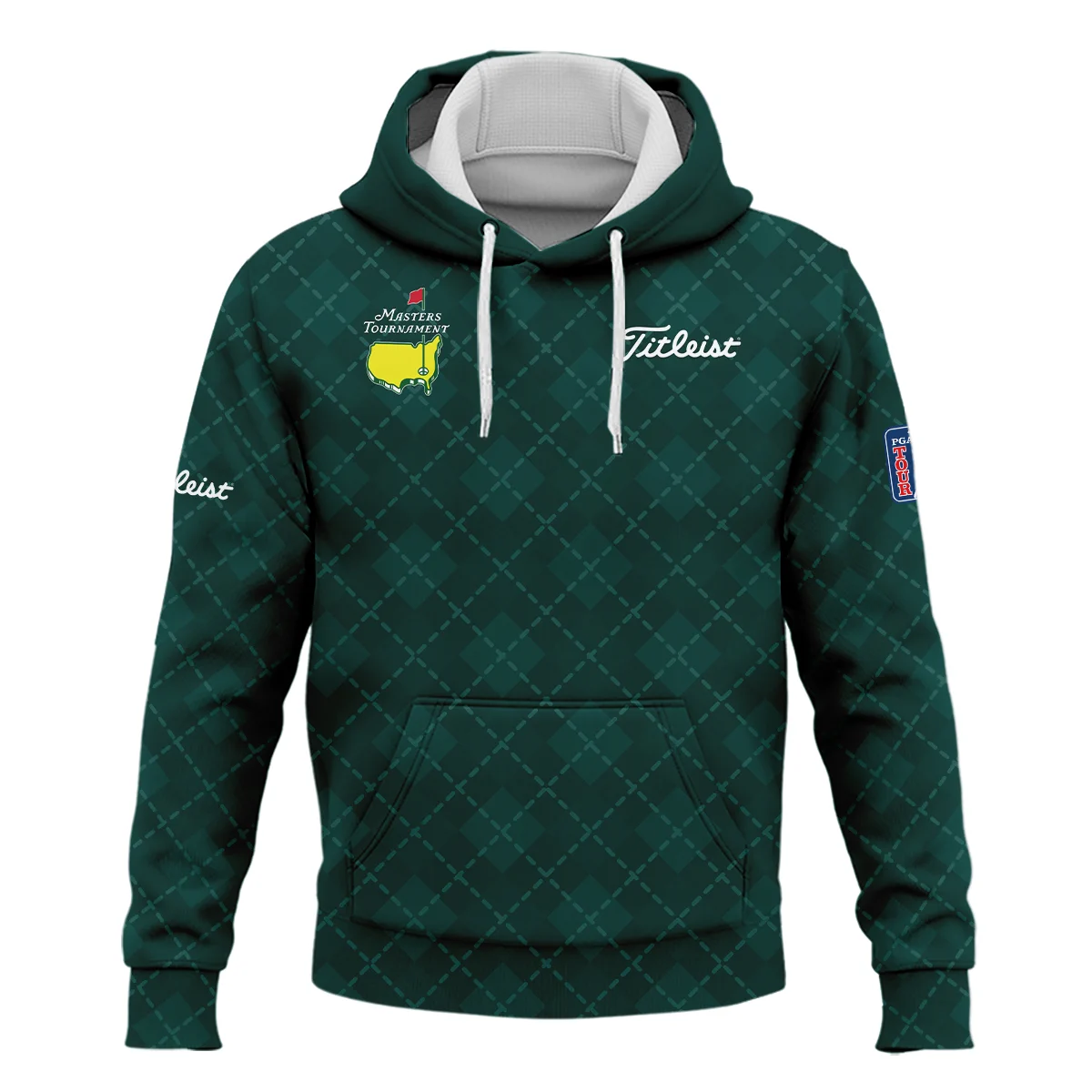 Golf Geometric Pattern Green Masters Tournament Titleist Zipper Hoodie Shirt Style Classic Zipper Hoodie Shirt