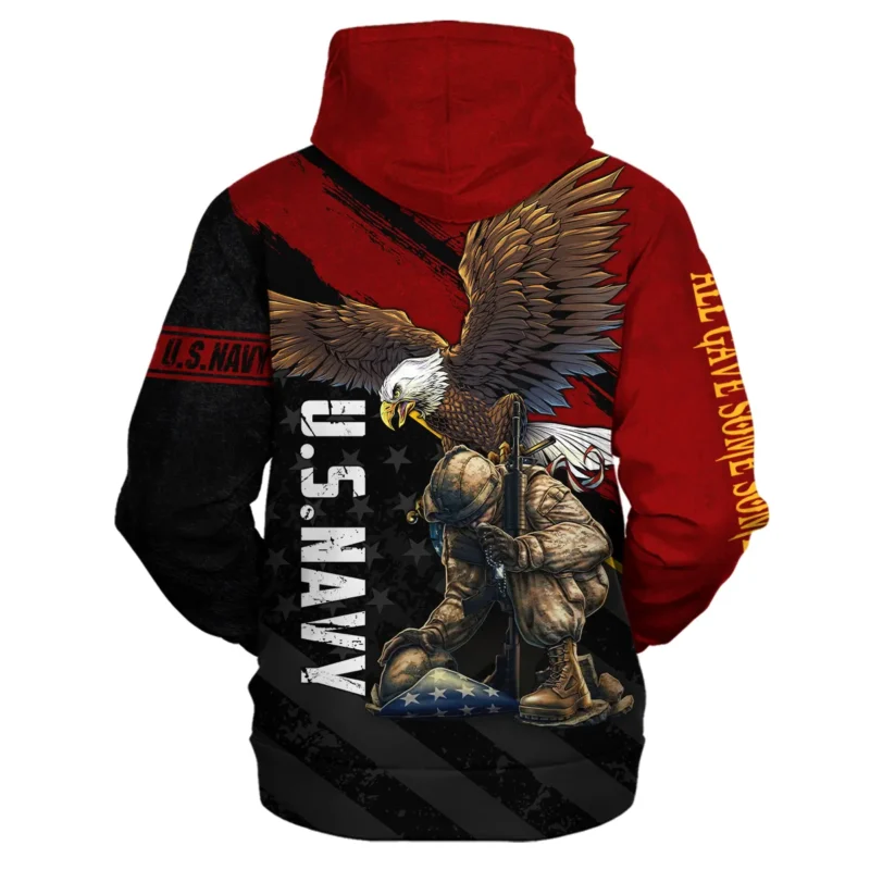 Veteran Eagle All Gave Some Some Gave All U.S. Navy Veterans All Over Prints Zipper Hoodie Shirt