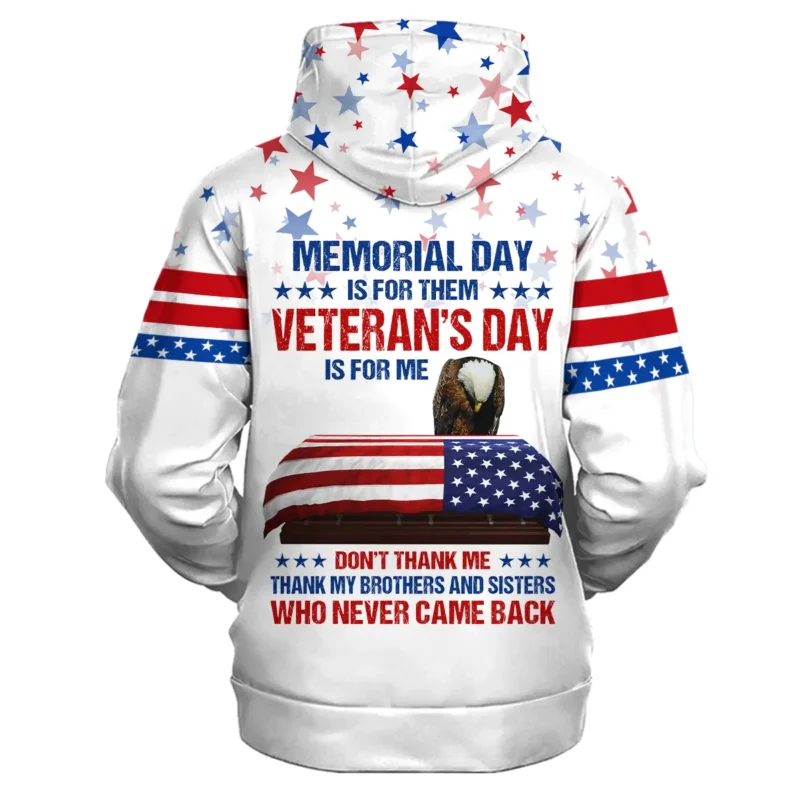 Veteran Memorial Day Remember Honor Respect U.S. Army Veterans All Over Prints Zipper Hoodie Shirt