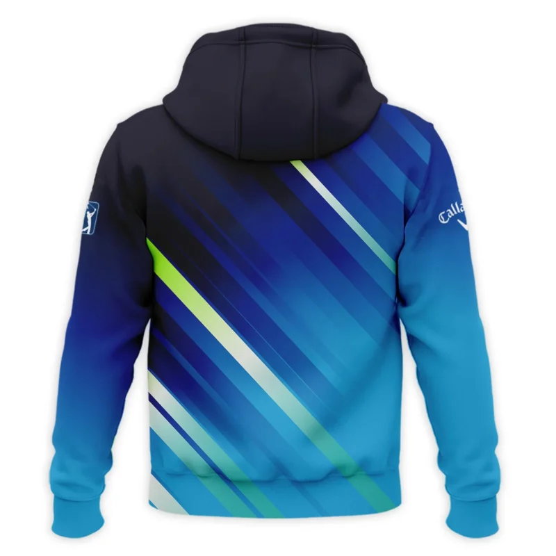 Callaway 124th U.S. Open Pinehurst Green Dark Blue Gradient Abstract Yellow Zipper Hoodie Shirt Style Classic