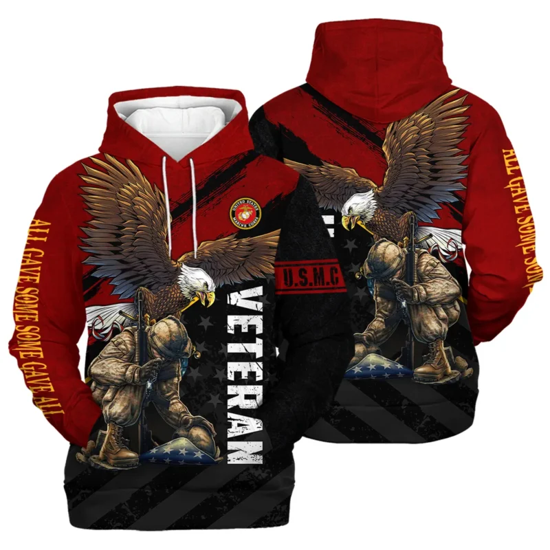 Veteran Eagle All Gave Some Some Gave All U.S. Marine Corps Veterans All Over Prints Hoodie Shirt