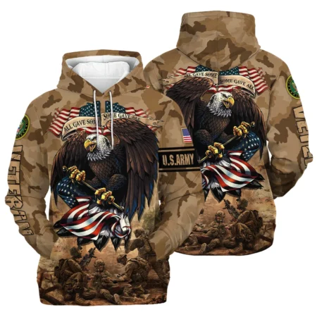 Veteran Camo Eagle All Gave Some Some Gave All U.S. Army Veterans All Over Prints Hoodie Shirt