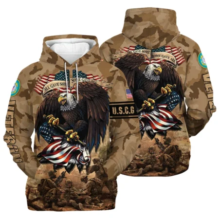 Veteran Camo Eagle All Gave Some Some Gave All U.S. Coast Guard Veterans All Over Prints Hoodie Shirt