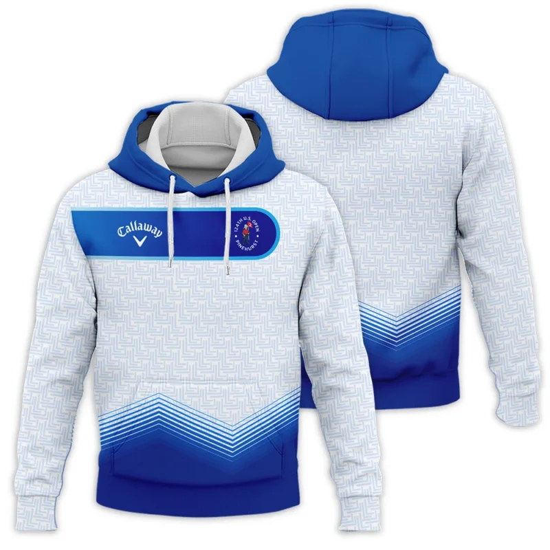 124th U.S. Open Pinehurst Blue Gradient Pattern White  Callaway Hoodie Shirt Style Classic