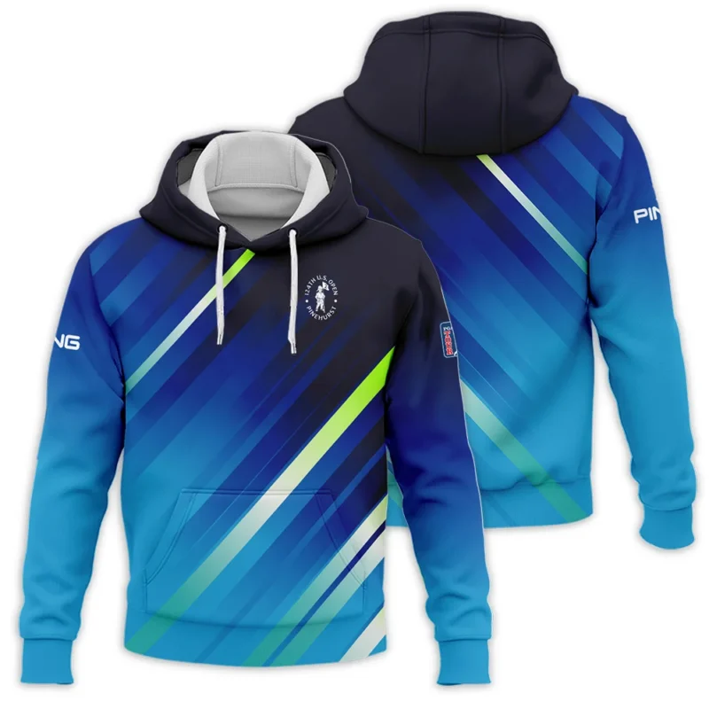 Ping 124th U.S. Open Pinehurst Green Dark Blue Gradient Abstract Yellow Hoodie Shirt Style Classic