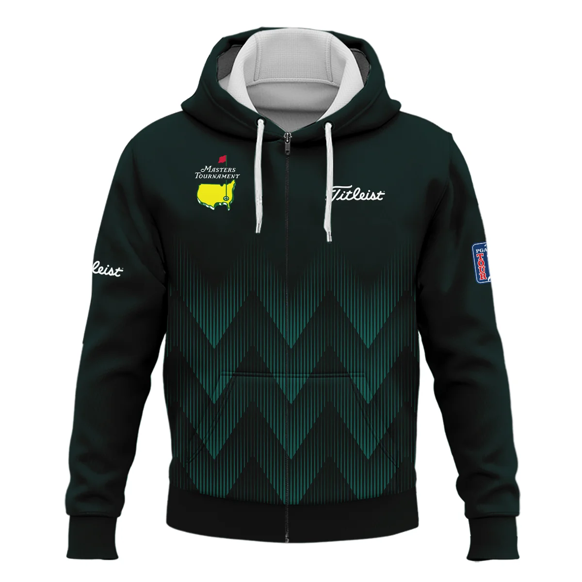 Masters Tournament Golf Titleist Bomber Jacket Zigzag Pattern Dark Green Golf Sports All Over Print Bomber Jacket