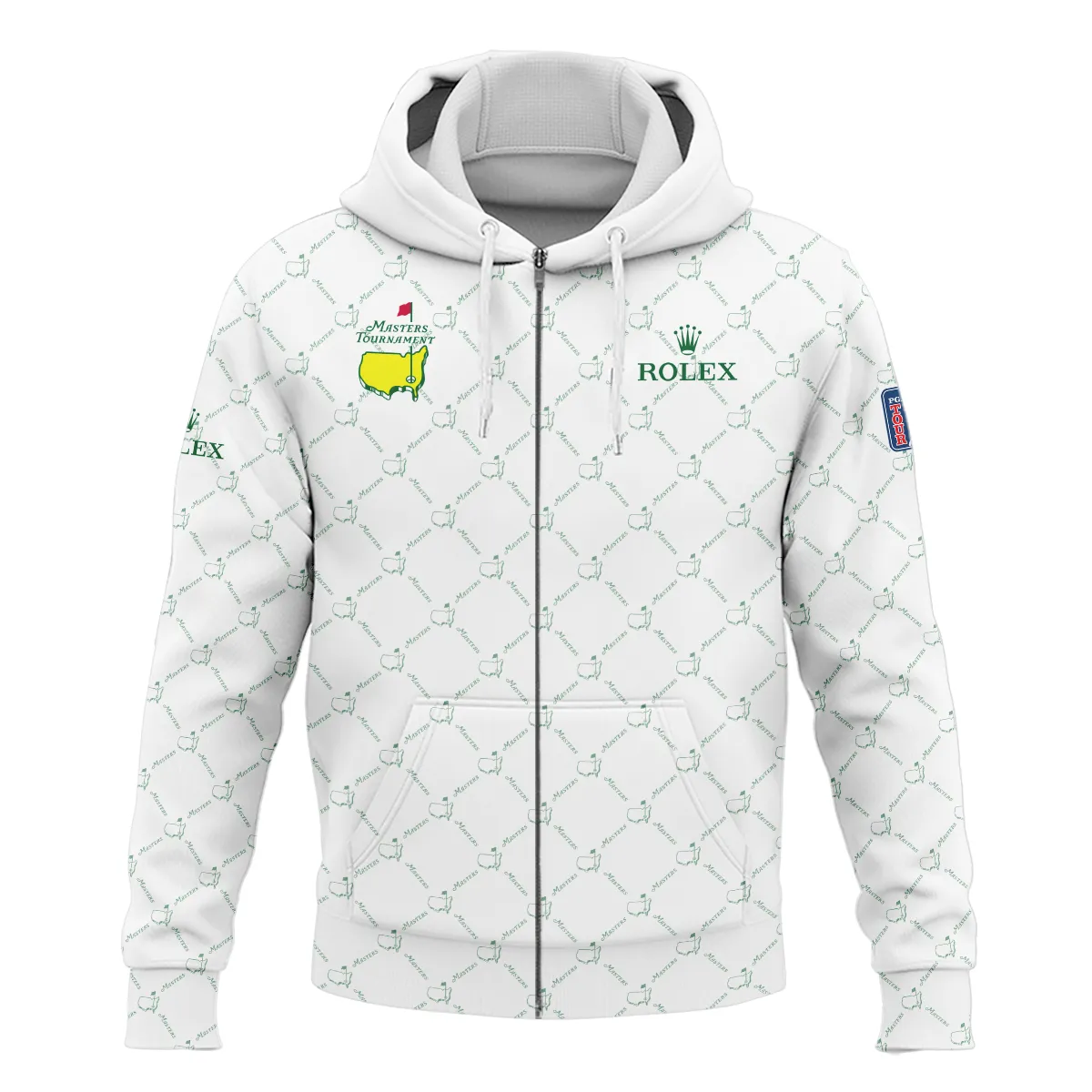 Golf Sport Pattern Color White Mix Masters Tournament Rolex Zipper Hoodie Shirt Style Classic