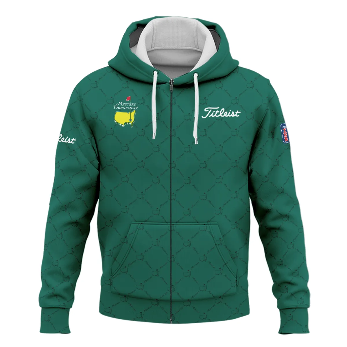 Golf Sport Pattern Color Green Mix Black Masters Tournament Titleist Zipper Hoodie Shirt Style Classic