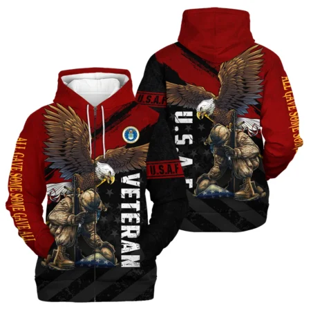 Veteran Eagle All Gave Some Some Gave All U.S. Air Force Veterans All Over Prints Zipper Hoodie Shirt