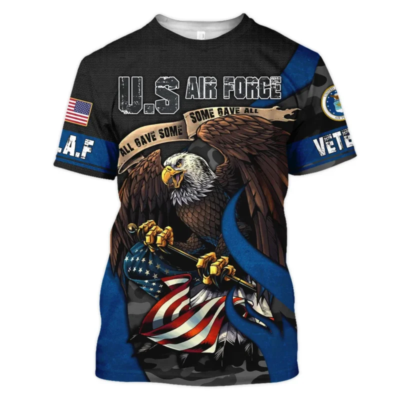 All Gave Some Some Gave All Veteran Eagle Flag U.S. Air Force Veterans All Over Prints Unisex T-Shirt