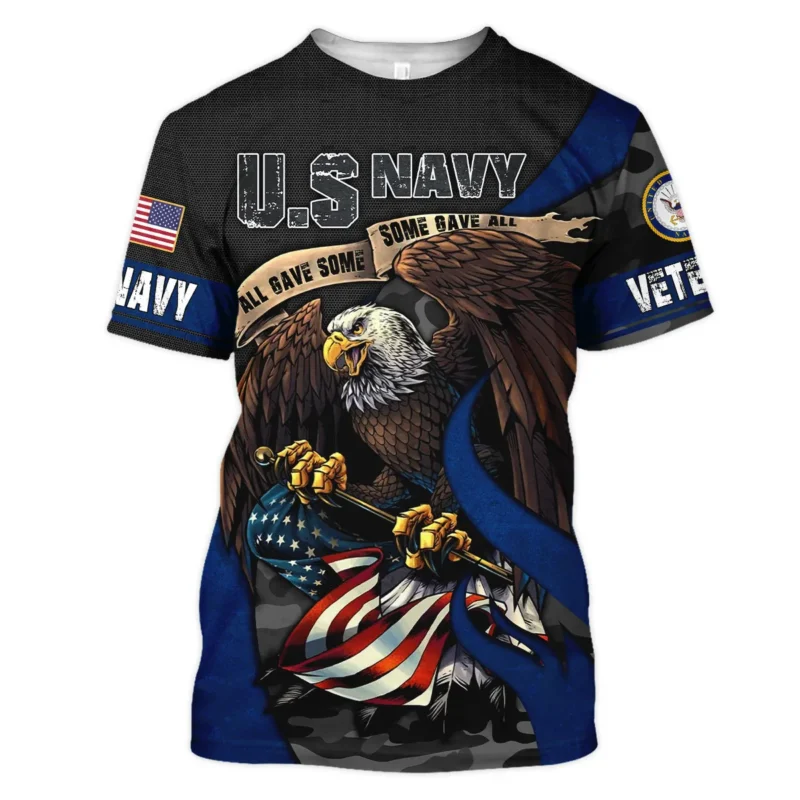 All Gave Some Some Gave All Veteran Eagle Flag U.S. Navy Veterans All Over Prints Unisex T-Shirt